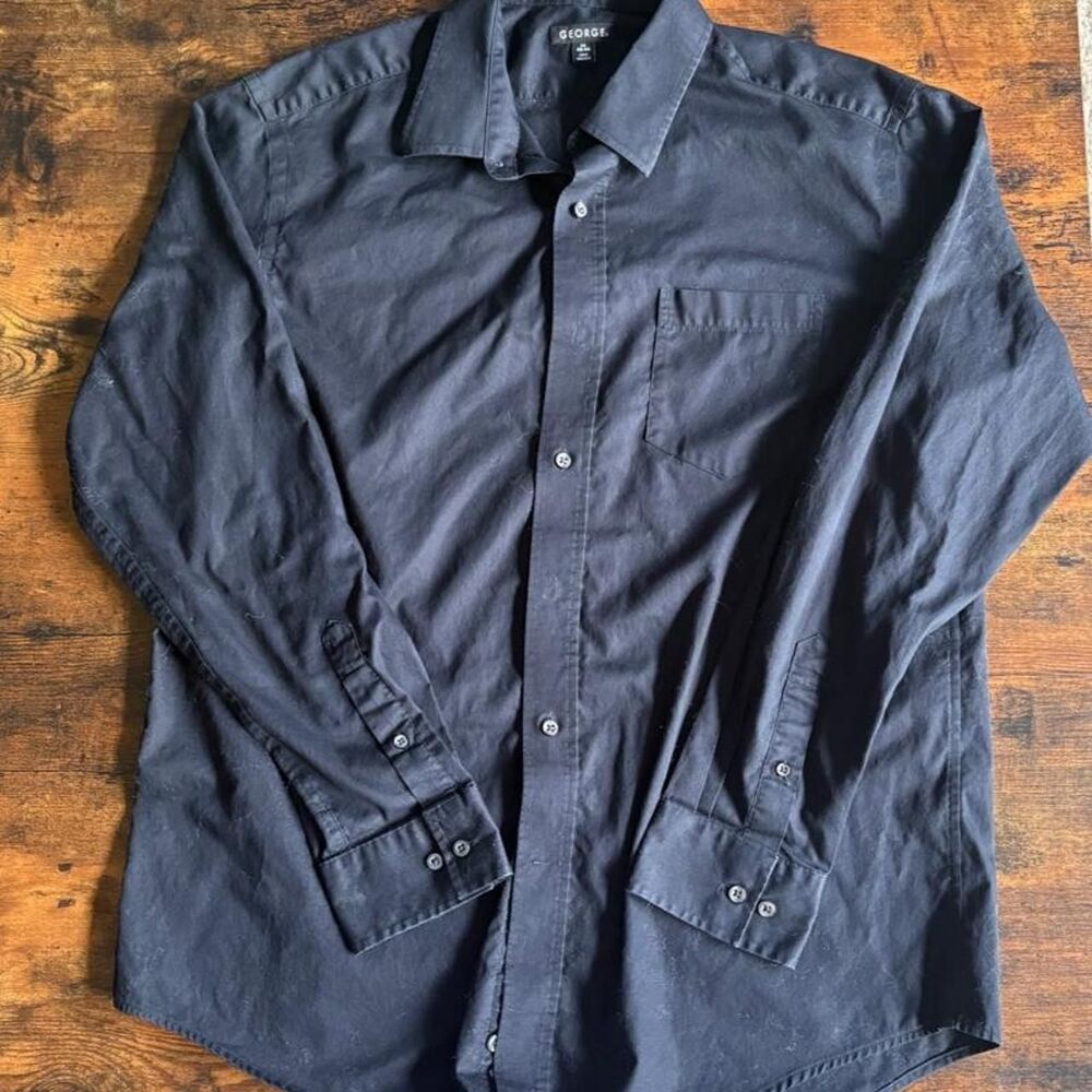 George Men's Black and Navy Shirt